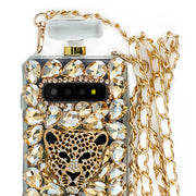 Handmade Gold Cheetah Bling Bottle Samsung S10