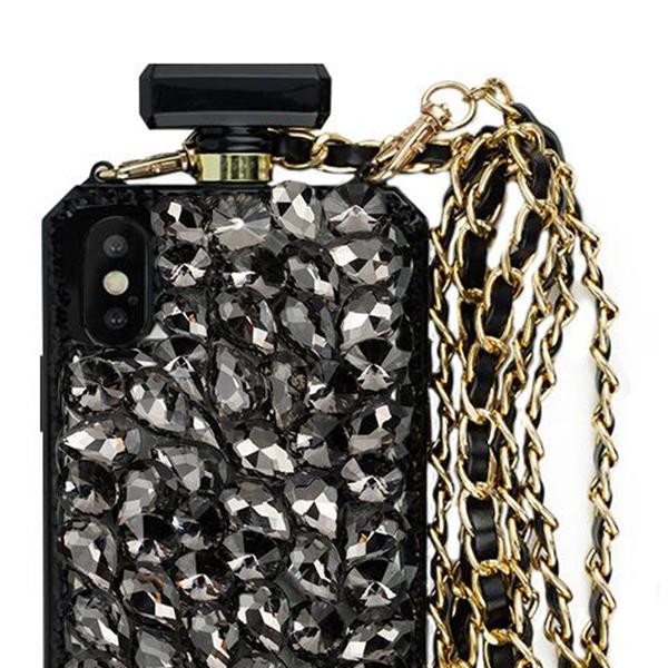 Handmade Bling Black Bottle Case Iphone XS MAX