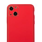 Leather Style Red Gold Case IPhone 13