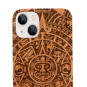 Mayan Calendar Aztec Wood Case Iphone 13 Mini