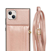 Crossbody Card Holder Rose Gold Case IPhone 13