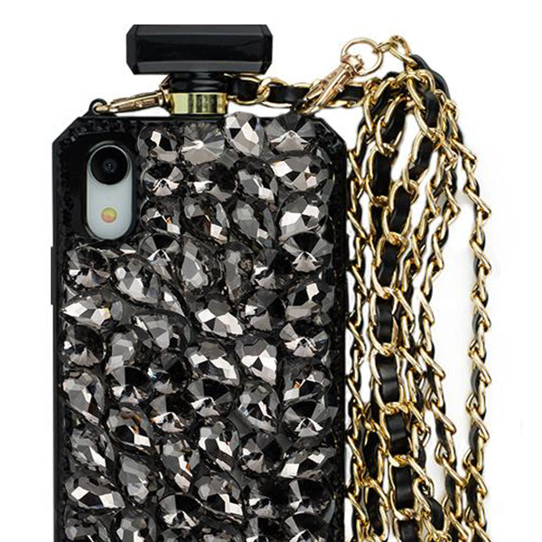 Handmade Bling Black Bottle Case Iphone XR