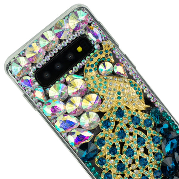 Handmade Peacock Bling Case Samsung S10 Plus
