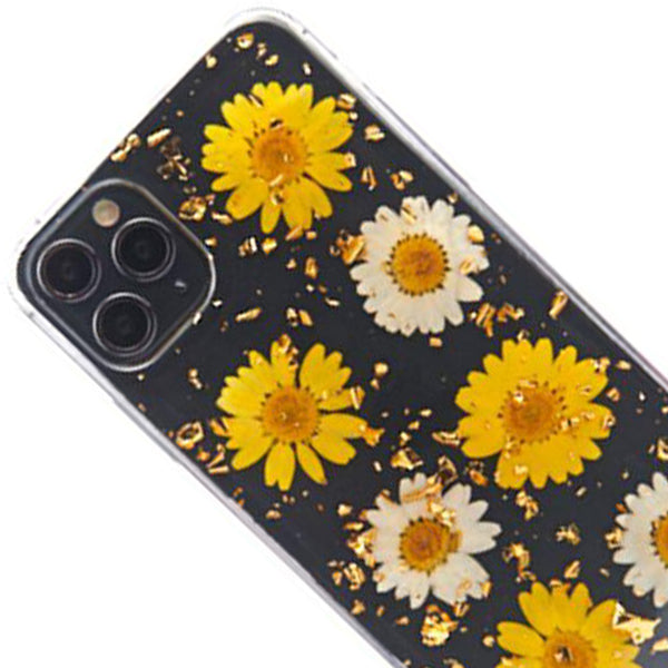Real Flowers Yellow Flake Case IPhone 13 Pro Max