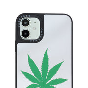 Weed Leaf Mirror Case Iphone 14