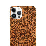 Mayan Calendar Aztec Wood Case Iphone 14 Pro Max