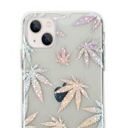 Weed Leaf Silver Case IPhone 14