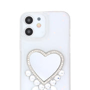 Bling Heart Mirror Clear Case Iphone 11