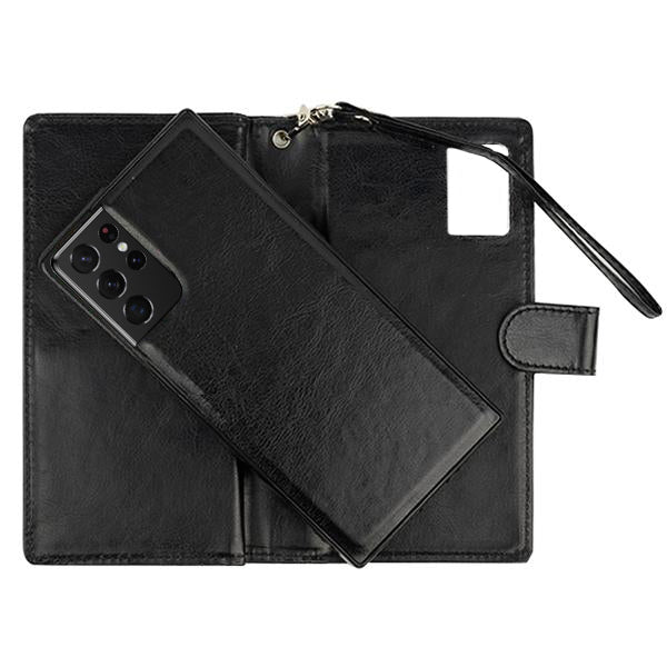 Detachable Black Wallet Samsung S21 Ultra