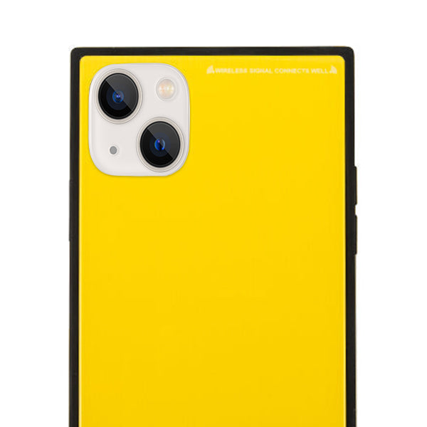 Square Hard Box Yellow Case IPhone 13 Mini