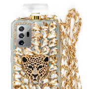 Handmade Gold Cheetah Bling Bottle Samsung  Note 20 Ultra