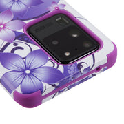 Purple Flowers Military Grade Hybrid Case Samsung S20 Ultra