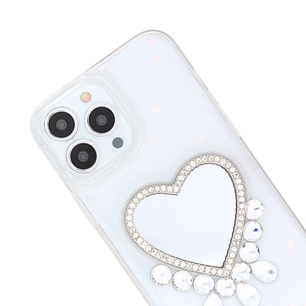 Bling Heart Mirror Clear Case Iphone 11 Pro Max