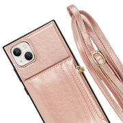 Crossbody Card Holder Rose Gold Case IPhone 13 Mini