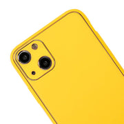 Leather Style Yellow Gold Case IPhone 14