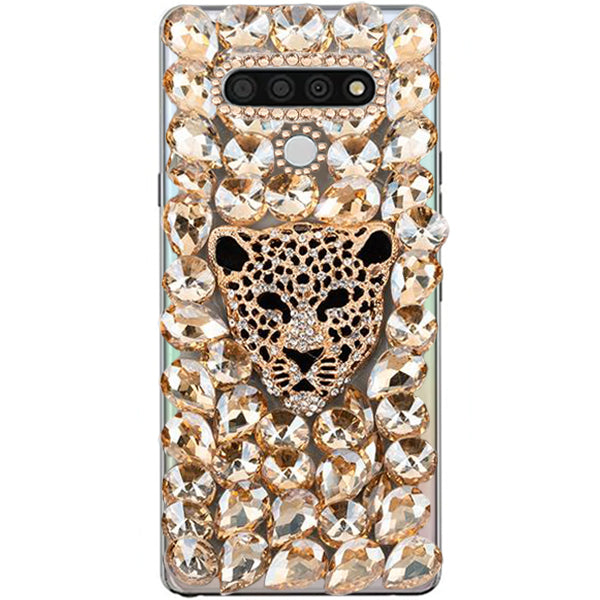 Handmade Cheetah Bling Gold Case LG Stylo 6