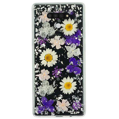 Real Flowers Purple Flakes Case LG Stylo 6