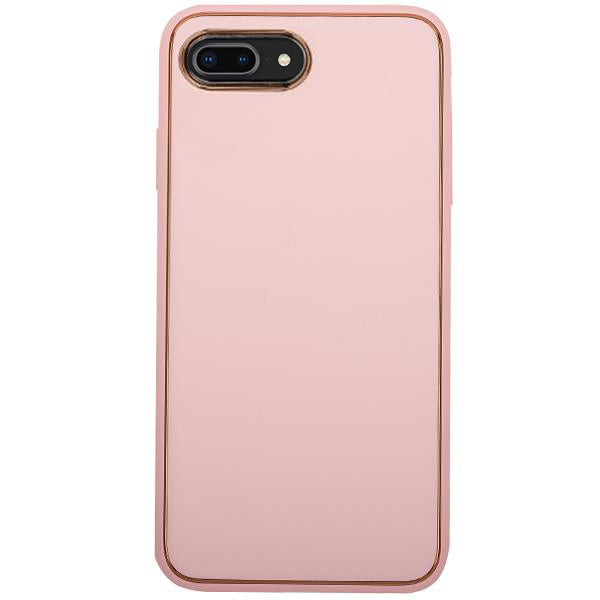 Leather Style Light Pink Gold Case Iphone 7/8 Plus