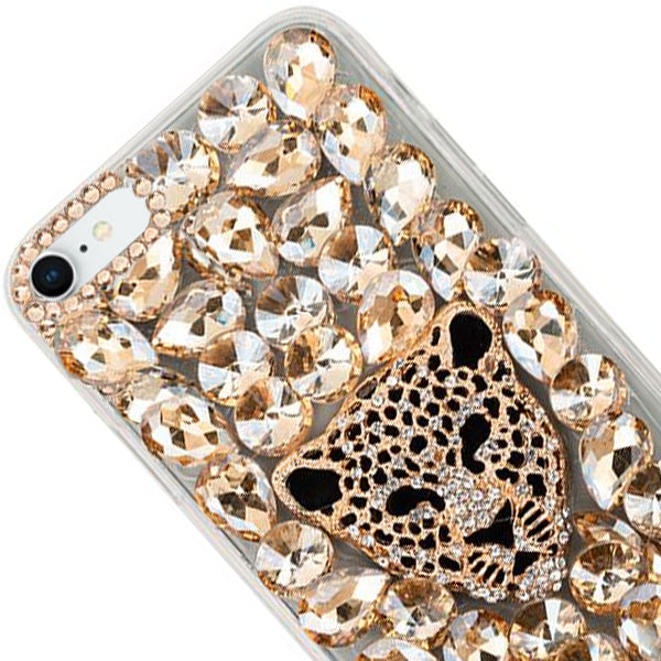 Handmade Cheetah Bling Gold Case Iphone 7/8 SE 2020
