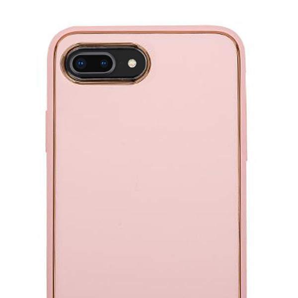 Leather Style Light Pink Gold Case Iphone 7/8 Plus