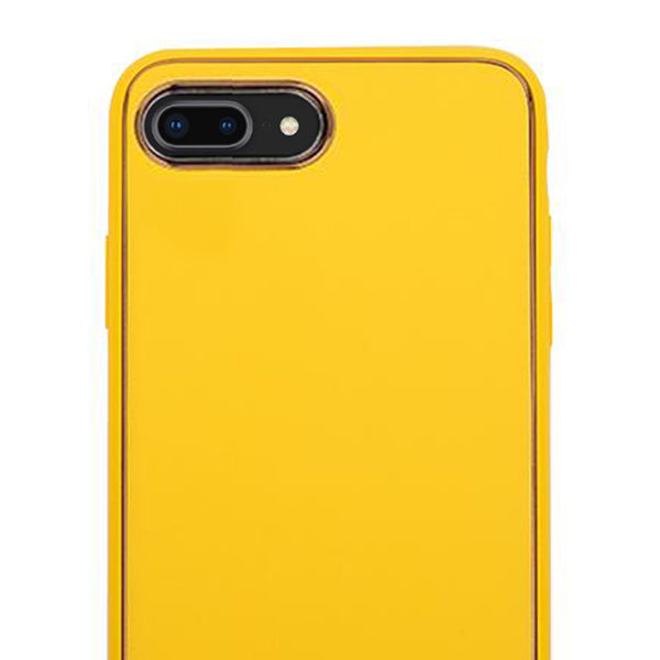 Leather Style Yellow Gold Case Iphone 7/8 Plus