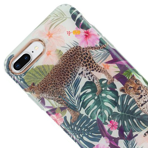 Safari Leopard Rose Gold Trim Case Iphone 7/8 Plus