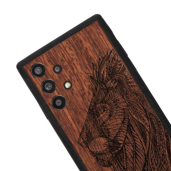 Lion Real Wood Case Samsung A32