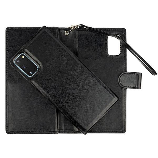 Handmade Detachable Bling Black Wallet Samsung S20 Plus