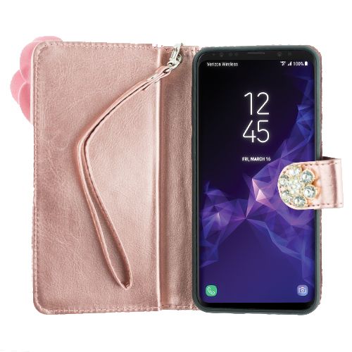 Handmade Fox Bling Wallet Detachable Samsung S9