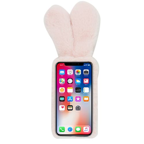 Bunny Fur Light Pink Case Iphone XS MAX - Bling Cases.com