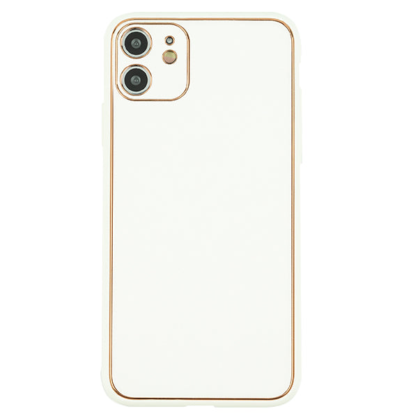 Leather Style White Gold Case Iphone 11