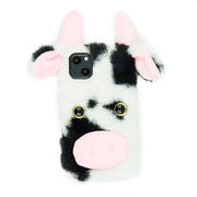 Cow Black White Fur Case  Iphone 14
