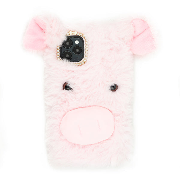 Pink Pig Fur Case Iphone 12 Pro Max