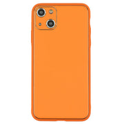 Leather Style Orange Gold Case Iphone 14