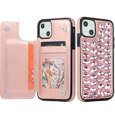 Bling Card Case Pink Iphone 13 Mini