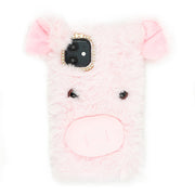 Pink Pig Fur Case Iphone 12 Mini
