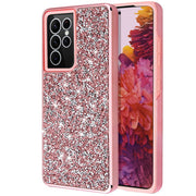 Hybrid Bling Case Pink Samsung S22 Ultra