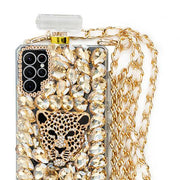 Handmade Gold Cheetah Bling Bottle Samsung S22 Ultra