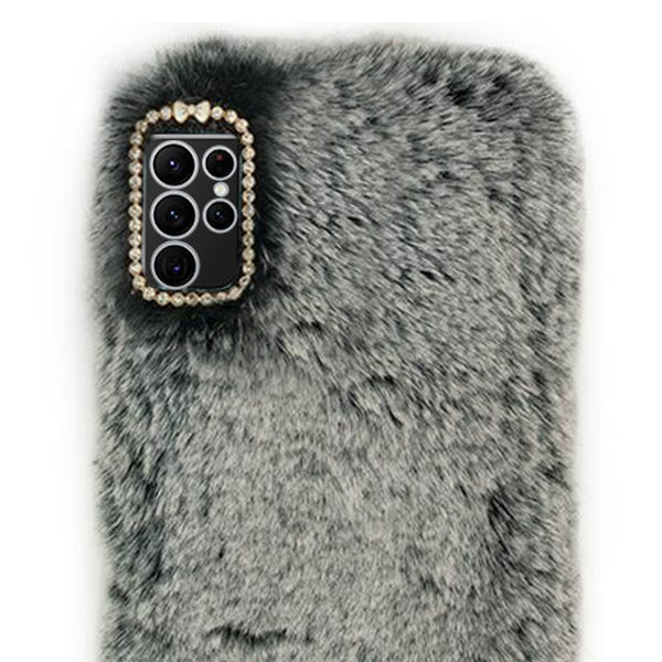 Fur Grey Case Samsung S22 Ultra