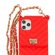 CrossBody Silicone Pouch Red Iphone 12 Pro Max