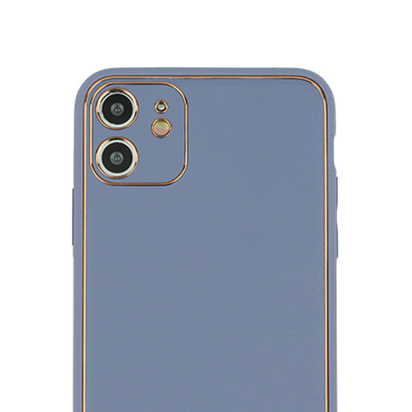 Leather Style Purple Gold Case Iphone 11