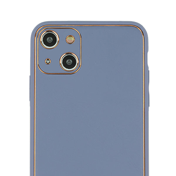 Leather Style Purple Gold Case Iphone 14