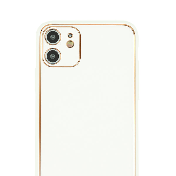 Leather Style White Gold Case Iphone 11