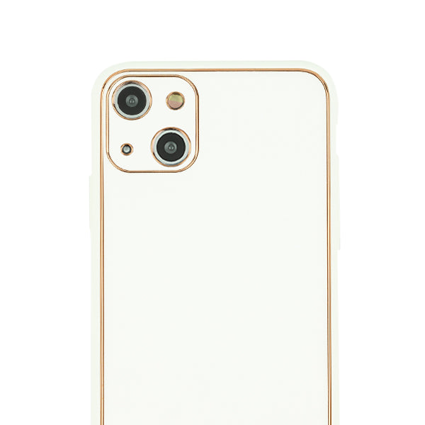 Leather Style White Gold Case Iphone 14 Plus