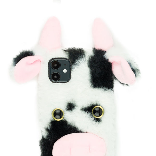 Cow Black White Fur Case  Iphone 11