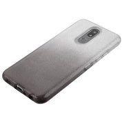 Glitter Black Silver Case LG K40 - Bling Cases.com