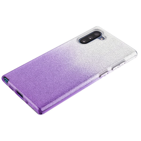 Glitter Purple Silver Case Samsung Note 10 - Bling Cases.com