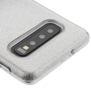 Glitter Black Silver Case Samsung S10 - Bling Cases.com