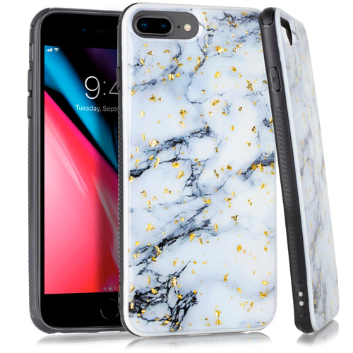 Marble Flake White Iphone  6/7/8 Plus - Bling Cases.com