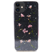 Real Flowers Pink Leaves Case Iphone 12 Mini